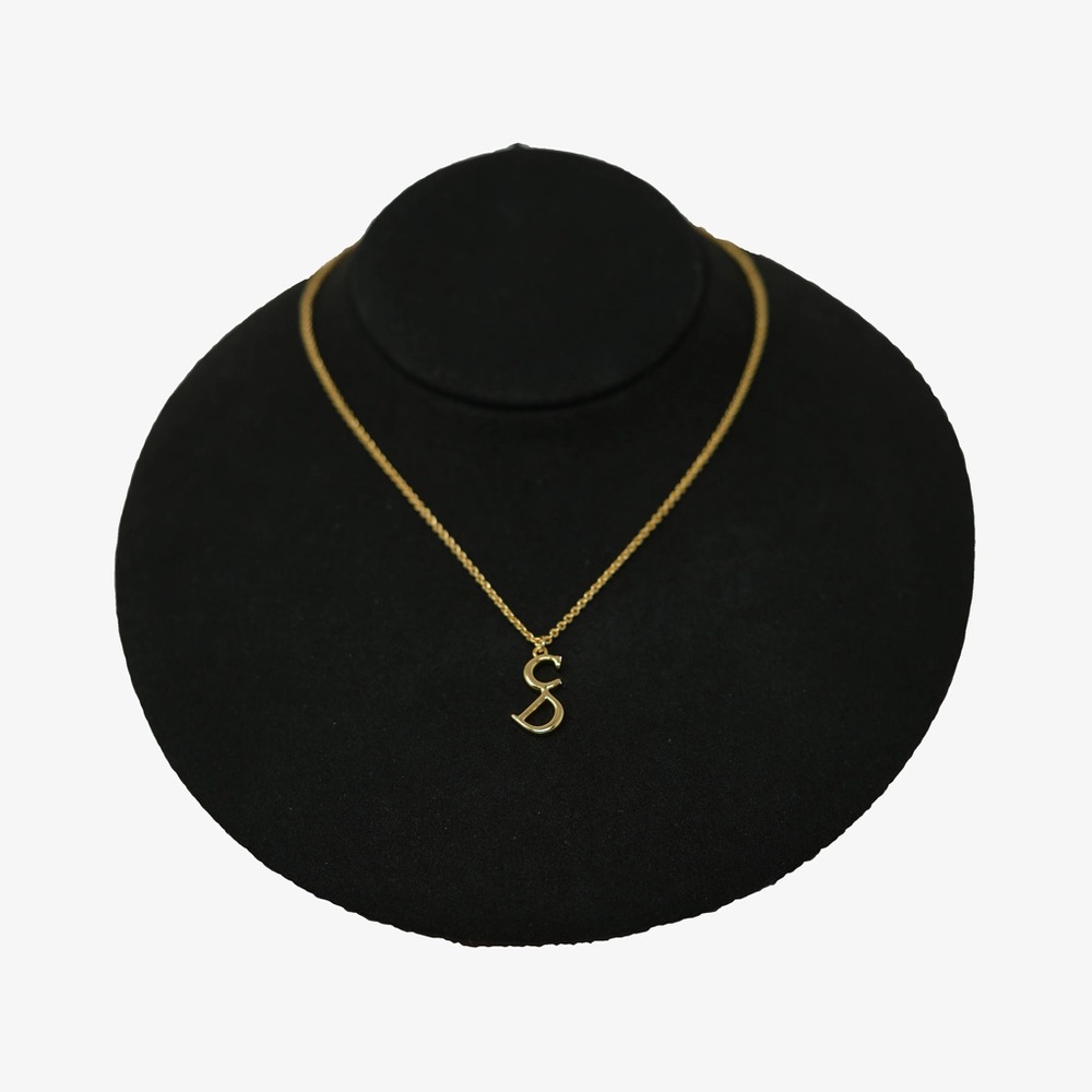 Dior Vintage Gold-Plated CD Letter Necklace